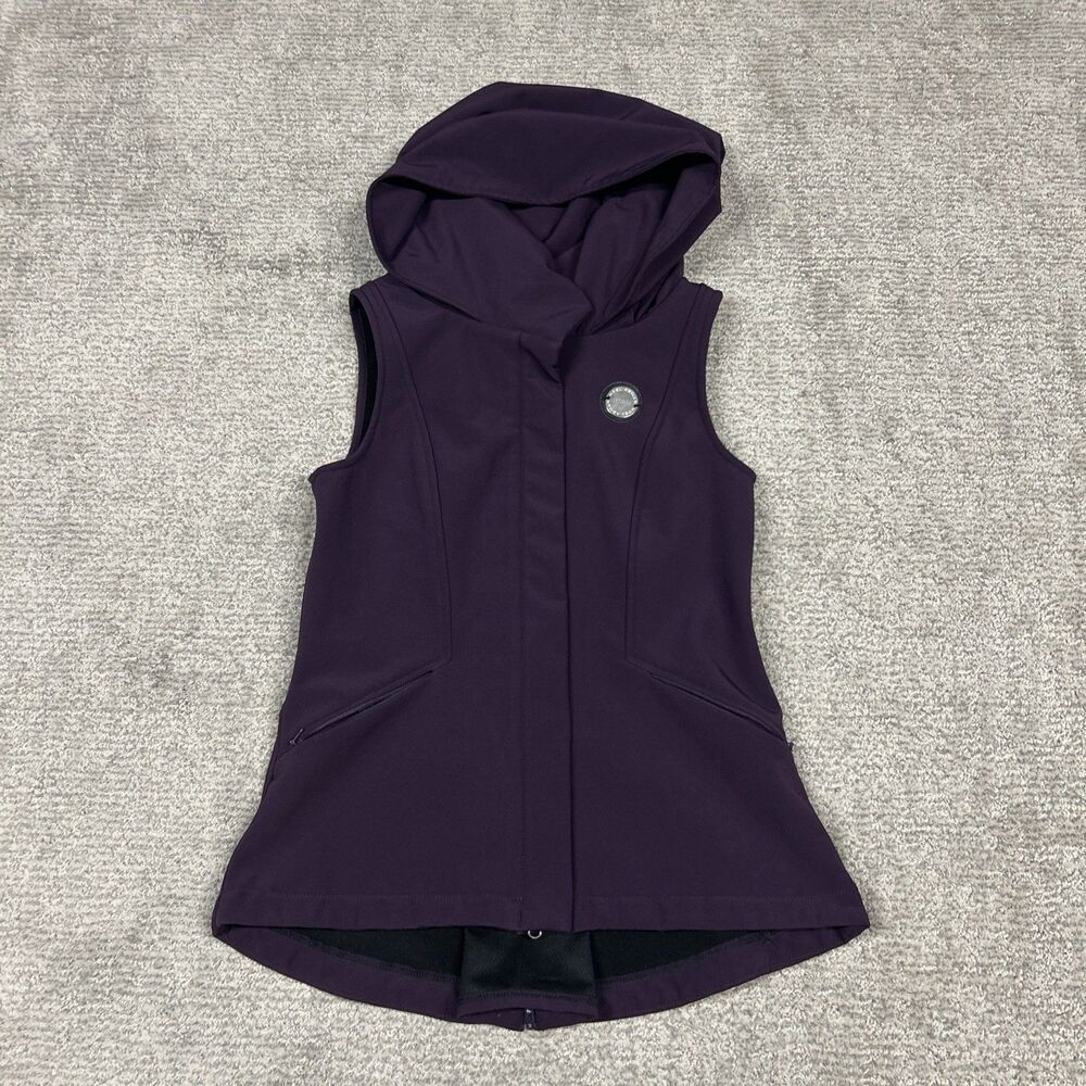 Noel Asmar Equestrian Riding Vest Womens XS Plum Purple Hooded Back Zip Up
